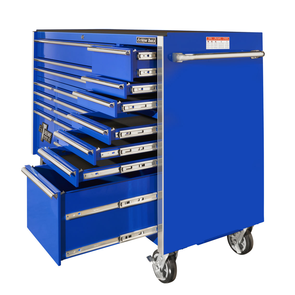 Extreme Tools® RX Series 72” 19 Drawer Professional Triple Bank Roller Cabinet - Image 3