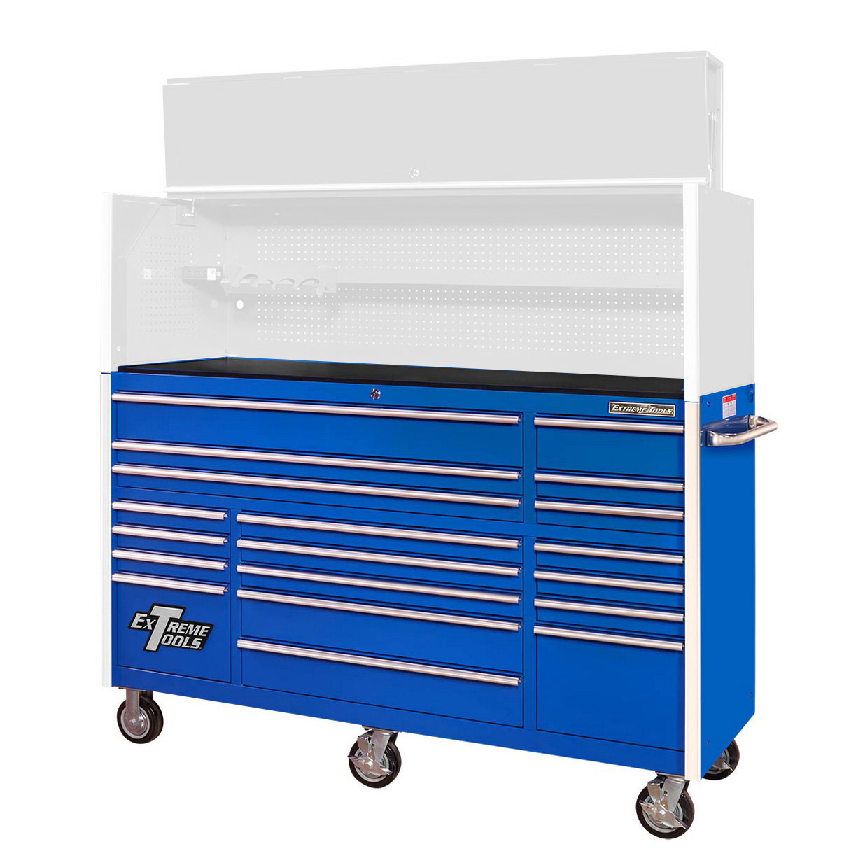 Extreme Tools® RX Series 72” 19 Drawer Professional Triple Bank Roller Cabinet - Image 12